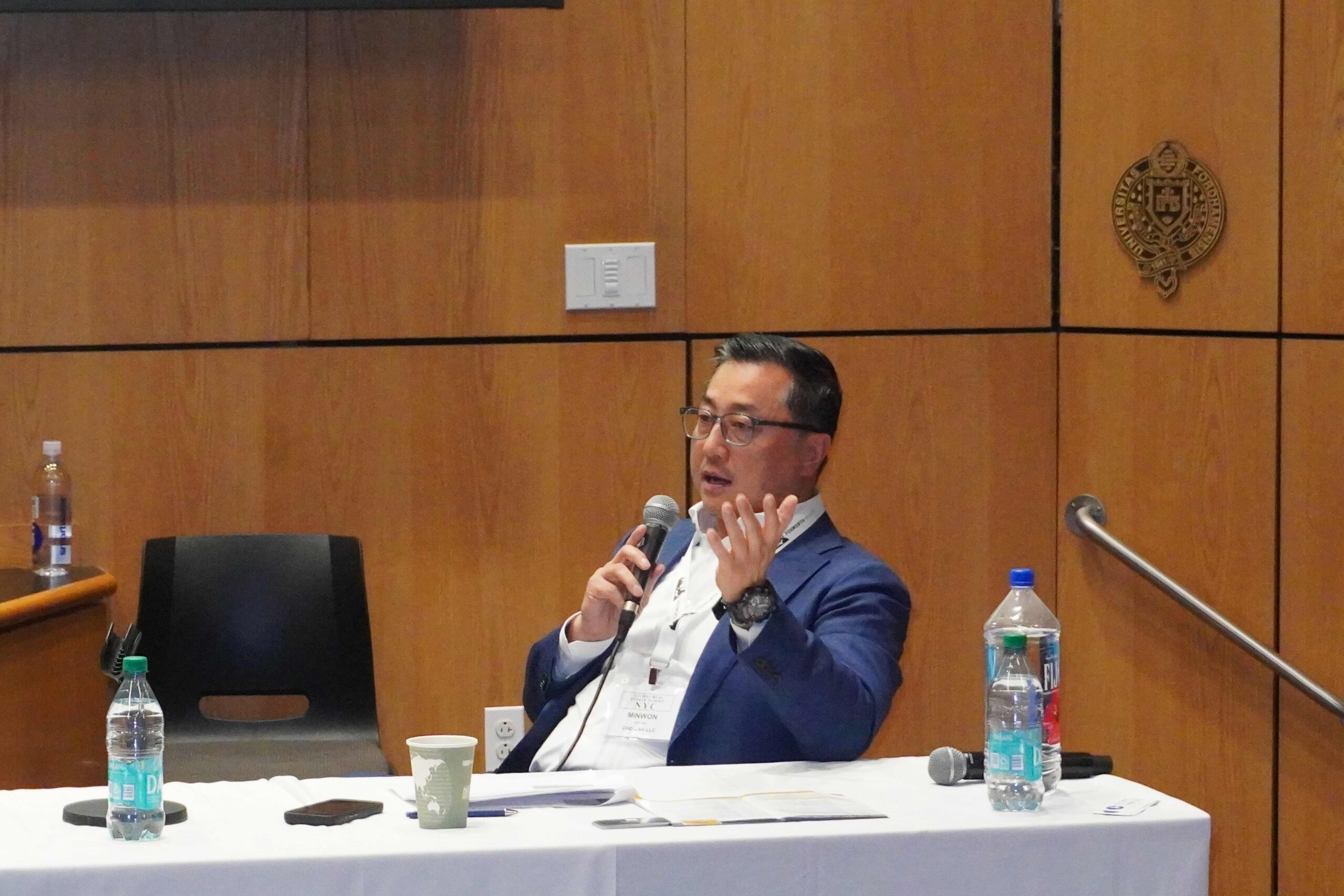 Minwon Cho speaking at Global Real Estate Summit 2025