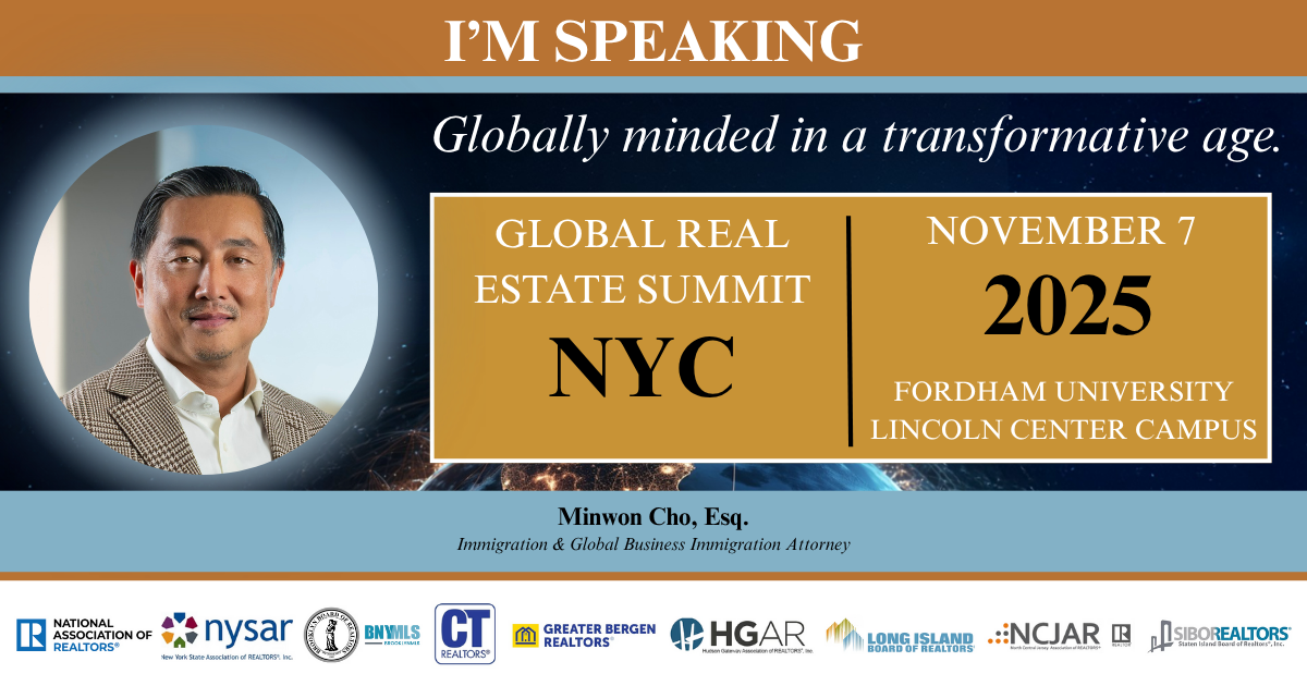 Minwon Cho Global Real Estate Summit NYC 2025